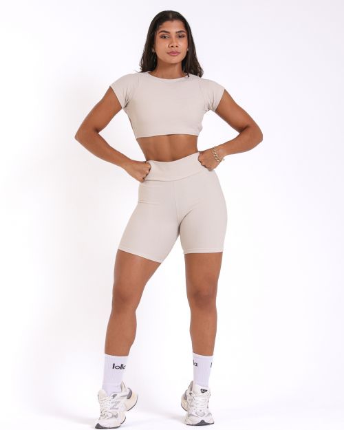 Conjunto Short Bermuda Jacquard Comfy + Top Cleo