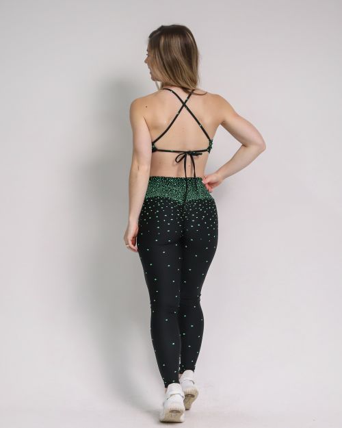Conjunto Calça Legging Empina Degradê Estrelas + Top Paula