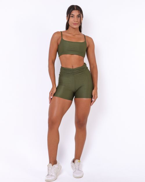 Conjunto Short B�sico C�s Franzido Compress�o + Top Ju
