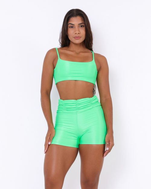 Conjunto Short B�sico C�s Franzido Compress�o + Top Ju