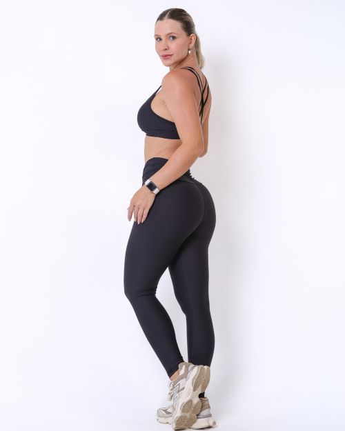 Conjunto Calça Básica Cós Franzido Light + Top Lu