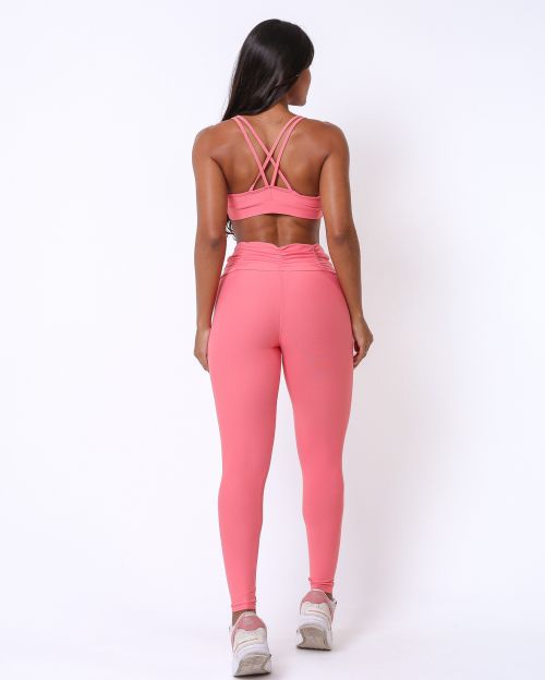Conjunto Calça Básica Cós Franzido Light + Top Lu