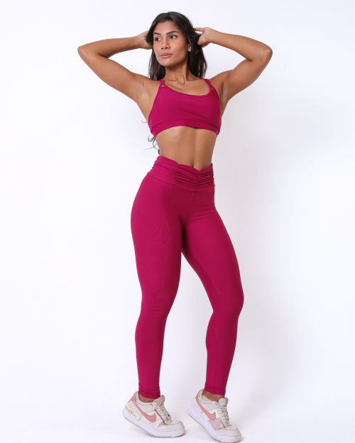 Conjunto Calça Básica Cós Franzido Light + Top Lu
