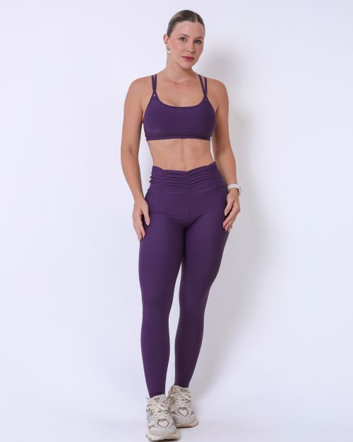 Conjunto Calça Básica Cós Franzido Light + Top Lu