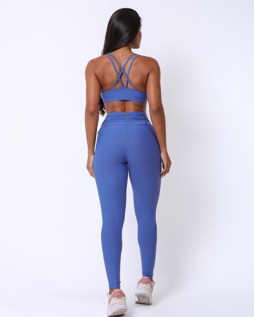 Conjunto Calça Básica Cós Franzido Light + Top Lu