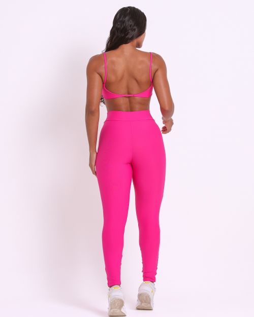 Conjunto Calça Legging Básica Cós Cruzado Light + Top Ju