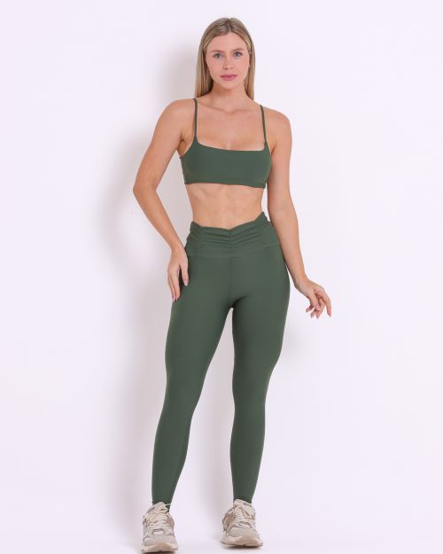 Conjunto Cal�a B�sica C�s Franzido Light + Top Ju