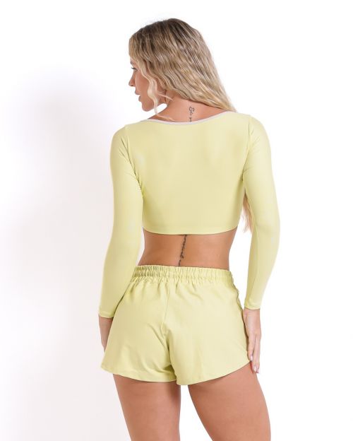 Conjunto Short Boxer Basic Light + Top Scandal Manga Longa