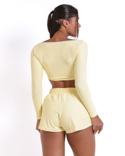 Conjunto Short Boxer Basic Light + Top Scandal Manga Longa