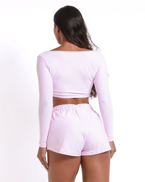 Conjunto Short Boxer Basic Light + Top Scandal Manga Longa