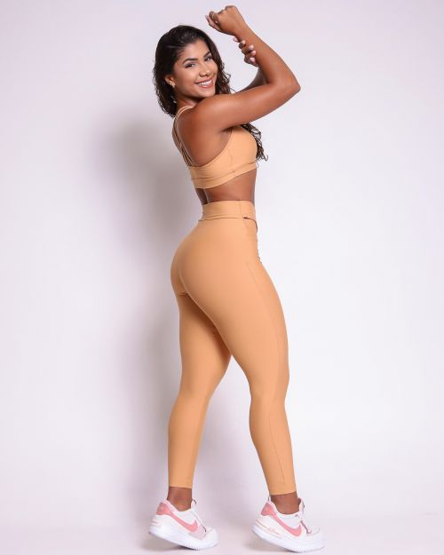 Conjunto Cal�a Legging B�sica C�s Cruzado Light + Top Lu