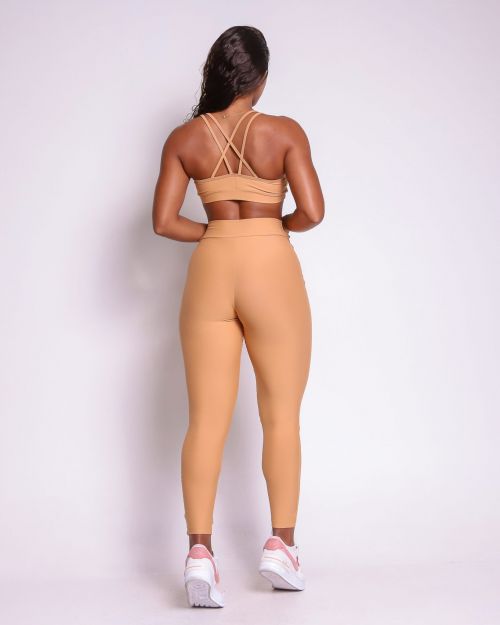 Conjunto Cal�a Legging B�sica C�s Cruzado Light + Top Lu
