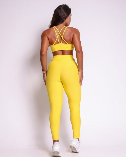 Conjunto Cal�a Legging B�sica C�s Cruzado Light + Top Lu