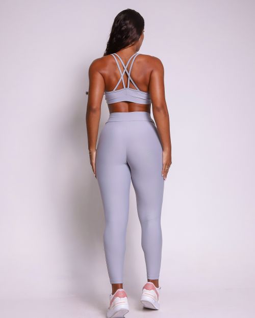 Conjunto Cal�a Legging B�sica C�s Cruzado Light + Top Lu