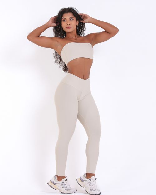 Conjunto Calça Legging Básica Light + Top Faixa