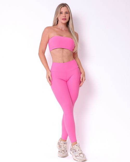 Conjunto Calça Legging Básica Light + Top Faixa