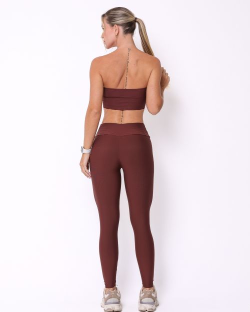 Conjunto Calça Legging Básica Light + Top Faixa