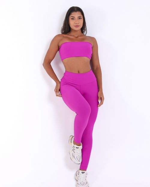 Conjunto Calça Legging Básica Light + Top Faixa