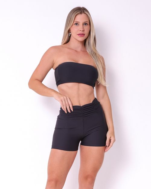 Conjunto Short B�sico C�s Franzido Light + Top Faixa