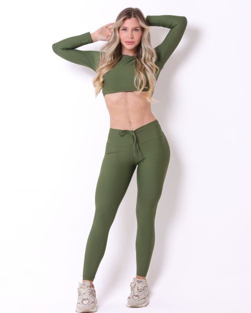 Conjunto Calça Legging Empina Light + Top Maria