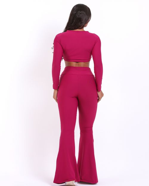 Conjunto Calça Flare Light + Top Maria