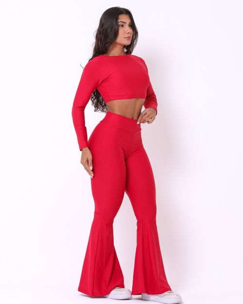Conjunto Calça Flare Light + Top Maria