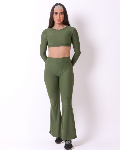 Conjunto Calça Flare Light + Top Maria