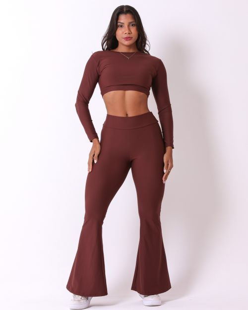 Conjunto Calça Flare Light + Top Maria