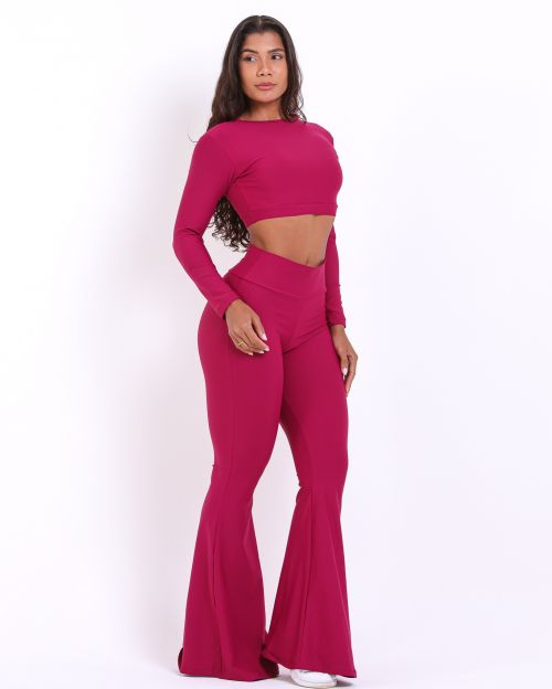 Conjunto Calça Flare Light + Top Maria