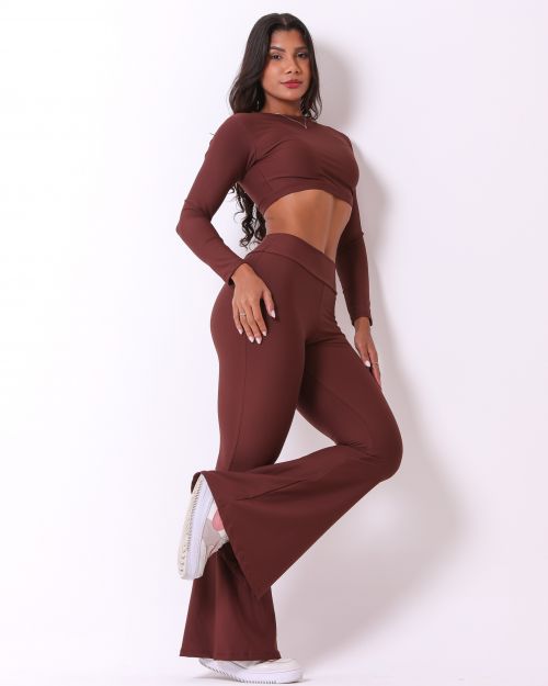 Conjunto Calça Flare Light + Top Maria