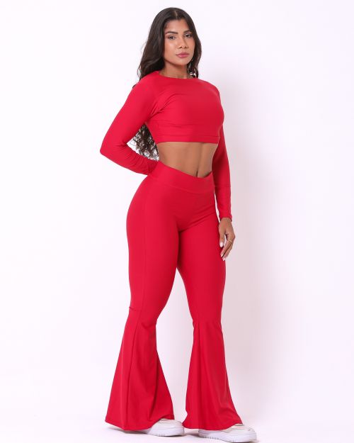 Conjunto Calça Flare Light + Top Maria