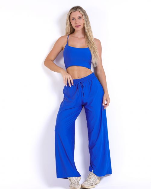 Conjunto Calça Pantalona Wide + Top Regatinha