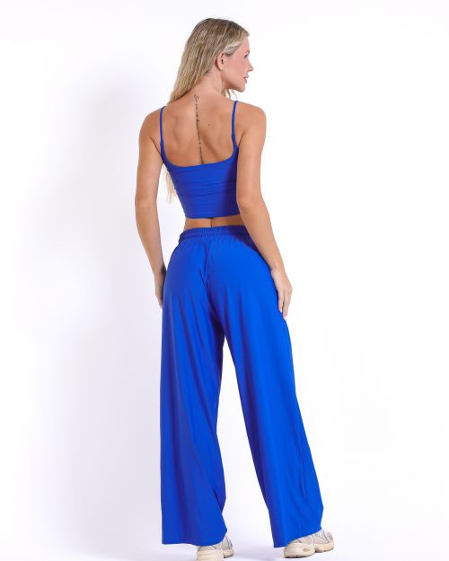 Conjunto Calça Pantalona Wide + Top Regatinha