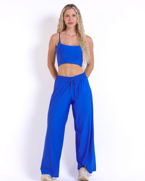 Conjunto Calça Pantalona Wide + Top Regatinha