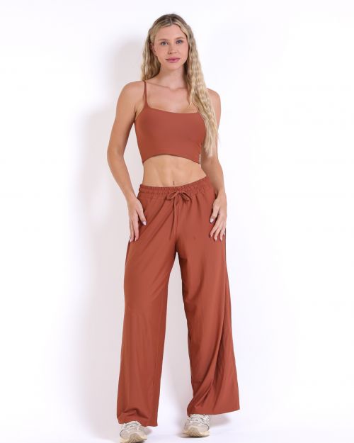 Conjunto Calça Pantalona Wide + Top Regatinha