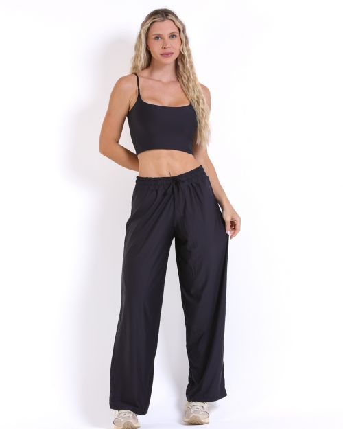 Conjunto Calça Pantalona Wide + Top Regatinha