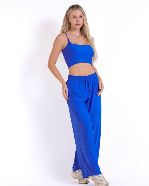 Conjunto Calça Pantalona Wide + Top Regatinha