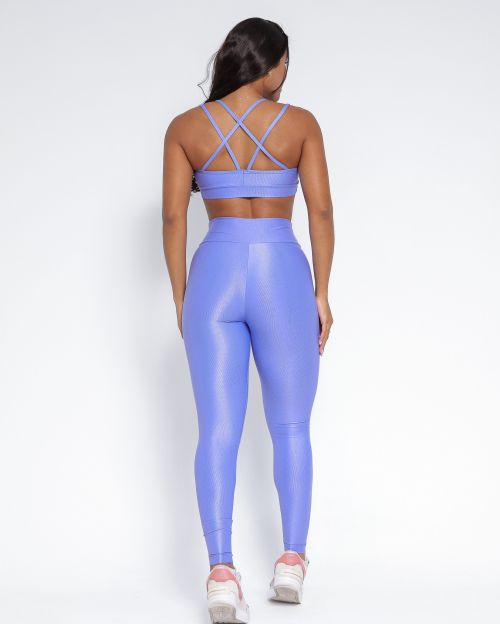 Conjunto Calça Legging Básica Compressão + Top Lu