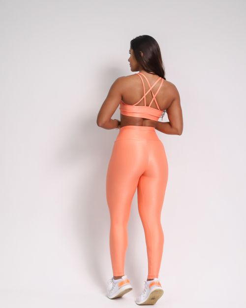 Conjunto Calça Legging Básica Compressão + Top Lu