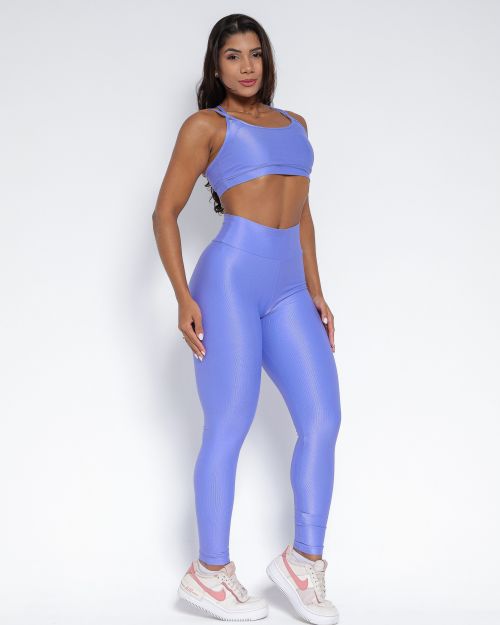 Conjunto Calça Legging Básica Compressão + Top Lu