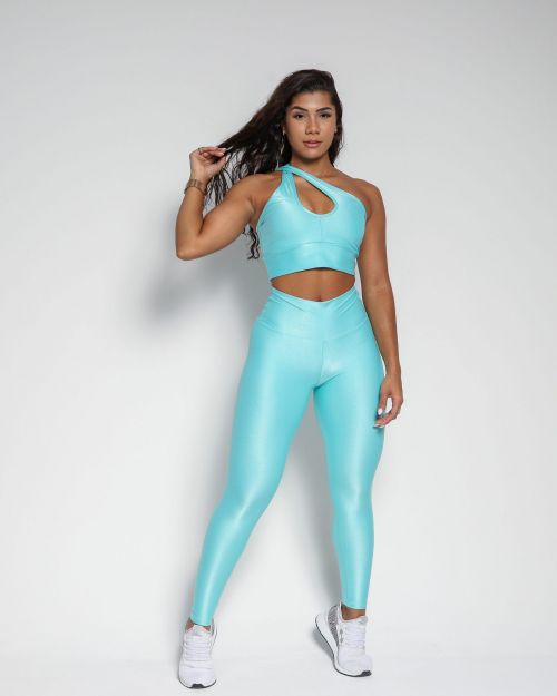 Conjunto Cal�a Legging B�sica Compress�o + Top Cruzado