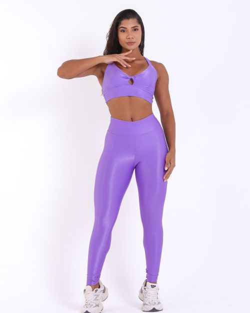 Conjunto Calça Legging Básica Compressão + Top Karol