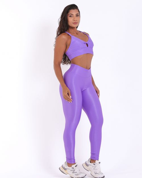 Conjunto Calça Legging Básica Compressão + Top Karol