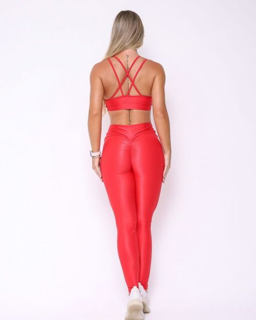 Conjunto Calça Legging Empina Compressão + Top Lu