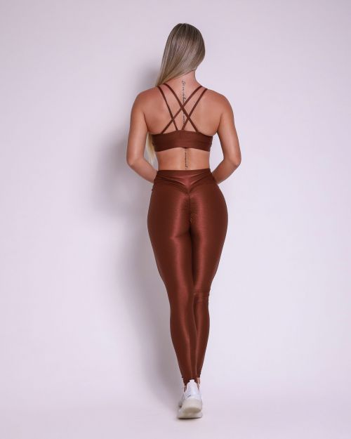 Conjunto Calça Legging Empina Compressão + Top Lu