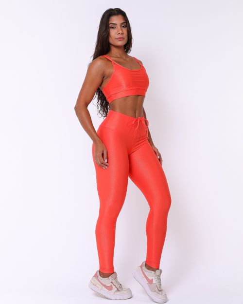 Conjunto Calça Legging Empina Compressão + Top Lu