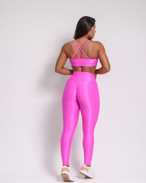 Conjunto Calça Legging Empina Compressão + Top Lu