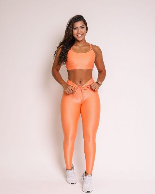 Conjunto Calça Legging Empina Compressão + Top Lu