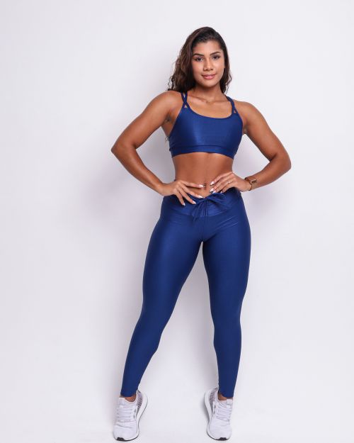 Conjunto Calça Legging Empina Compressão + Top Lu