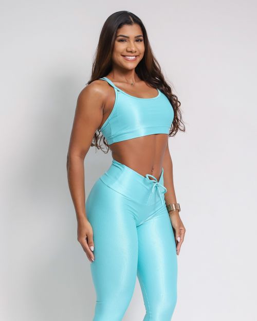 Conjunto Calça Legging Empina Compressão + Top Lu